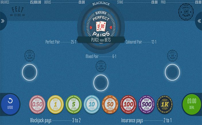 Diversión y emoción con Blackjack Perfect Pairs