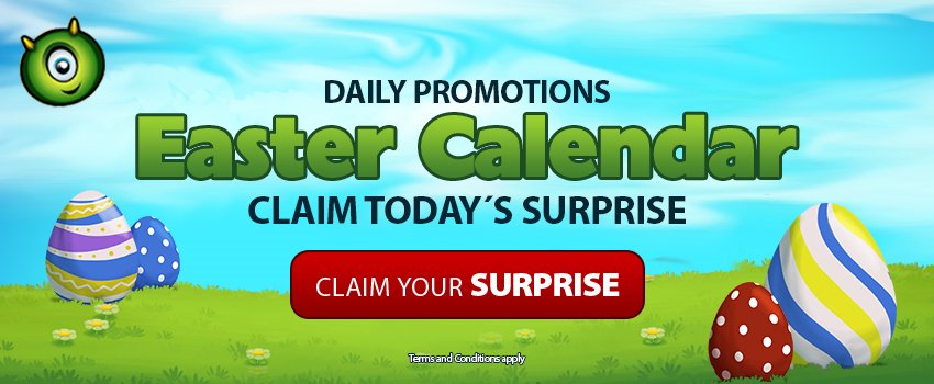 Celebrate Easter at Monster Casino and get 'egg-stra' Bonus!