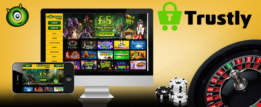 Trustly Banking Method is now available at Monster Casino Trustly banking method
