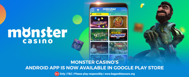 Monster Casino’s Android app is now available in Google Play Store