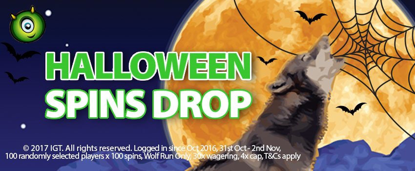 Halloween 2017: Take advantage of Halloween Spins Drop at Monster Casino!