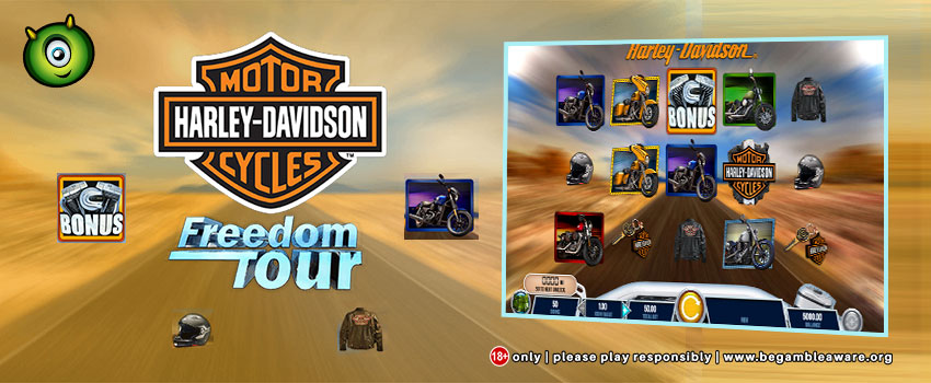 Play IGT's Harley Davidson Freedom Tour at Monster Casino