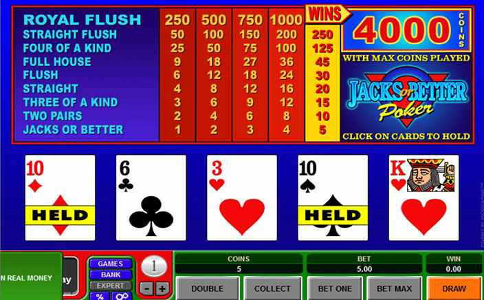 Jacks or Better Video Poker