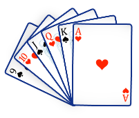 Cut and run cards - 9 through Ace 
